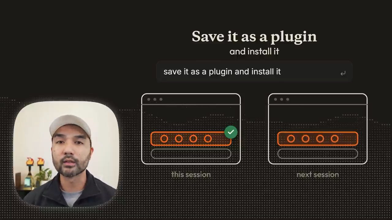 Slide Save it as a plugin and install it với hai cửa sổ this session và next session