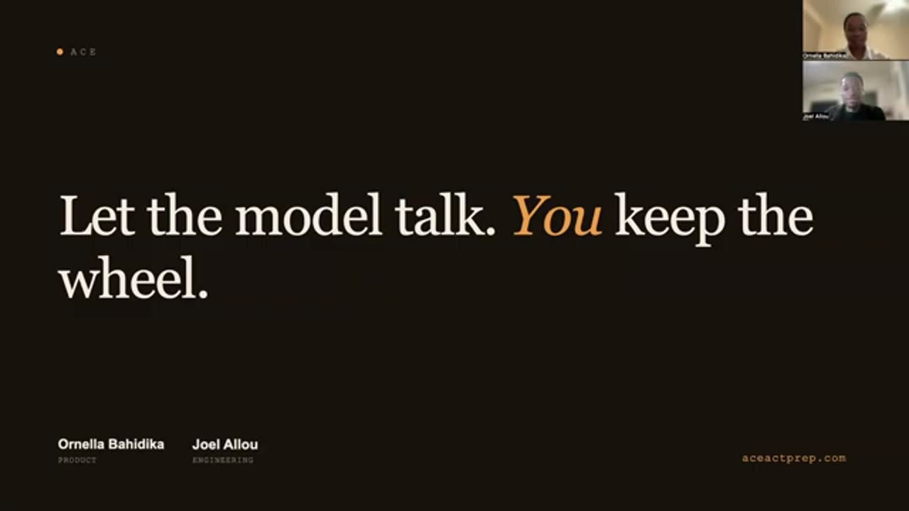 Slide kết: Let the model talk. You keep the wheel.