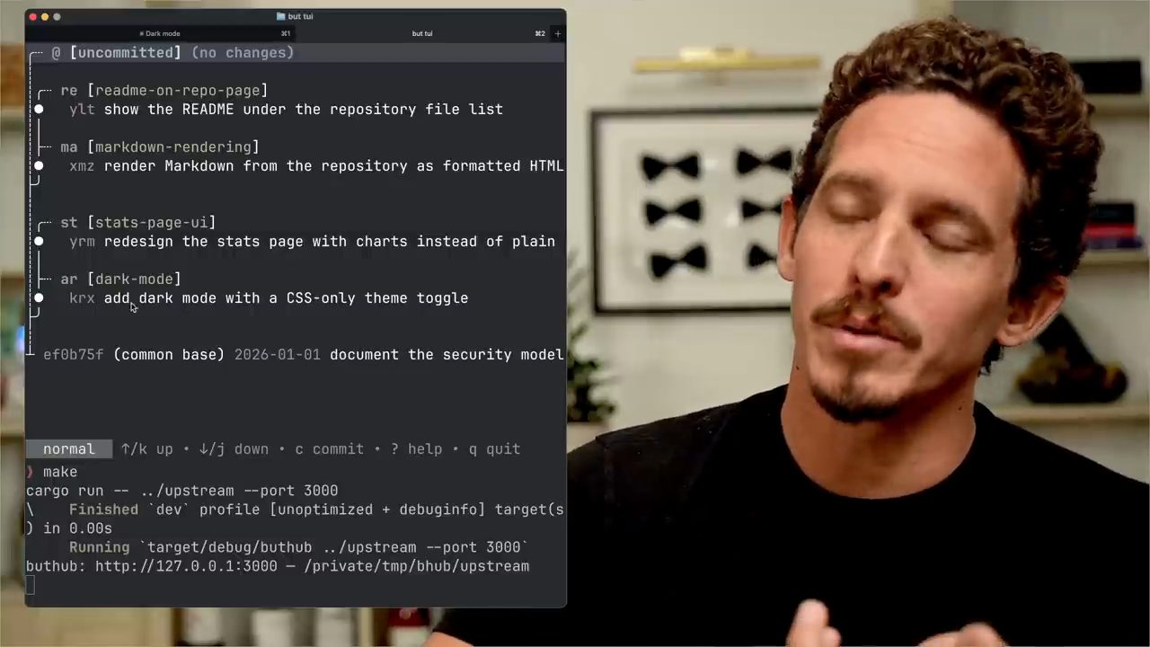 but tui với stats-page-ui stack trên dark-mode và readme-on-repo-page stack trên markdown-rendering