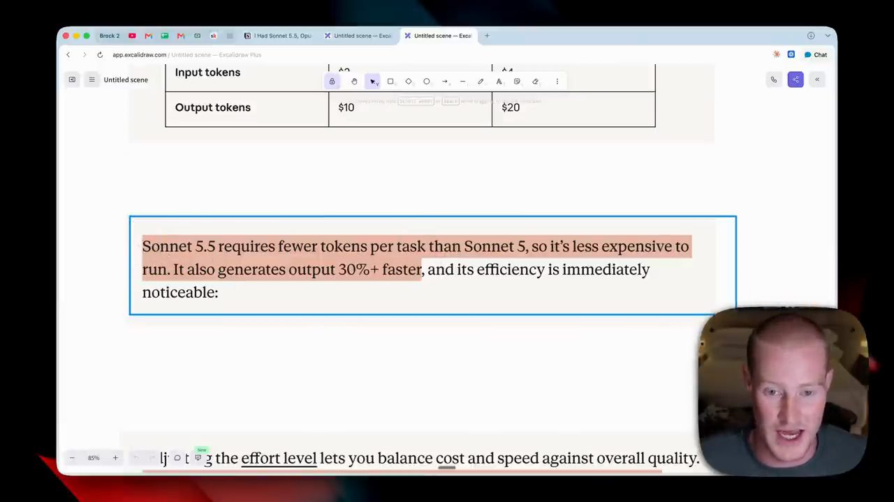 Câu trong bài công bố: Sonnet 5.5 requires fewer tokens per task than Sonnet 5