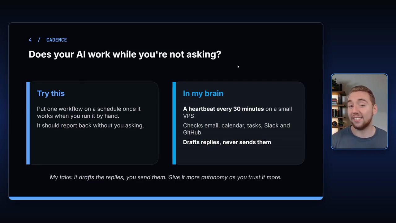 Slide 4 / Cadence: Does your AI work while you're not asking?
