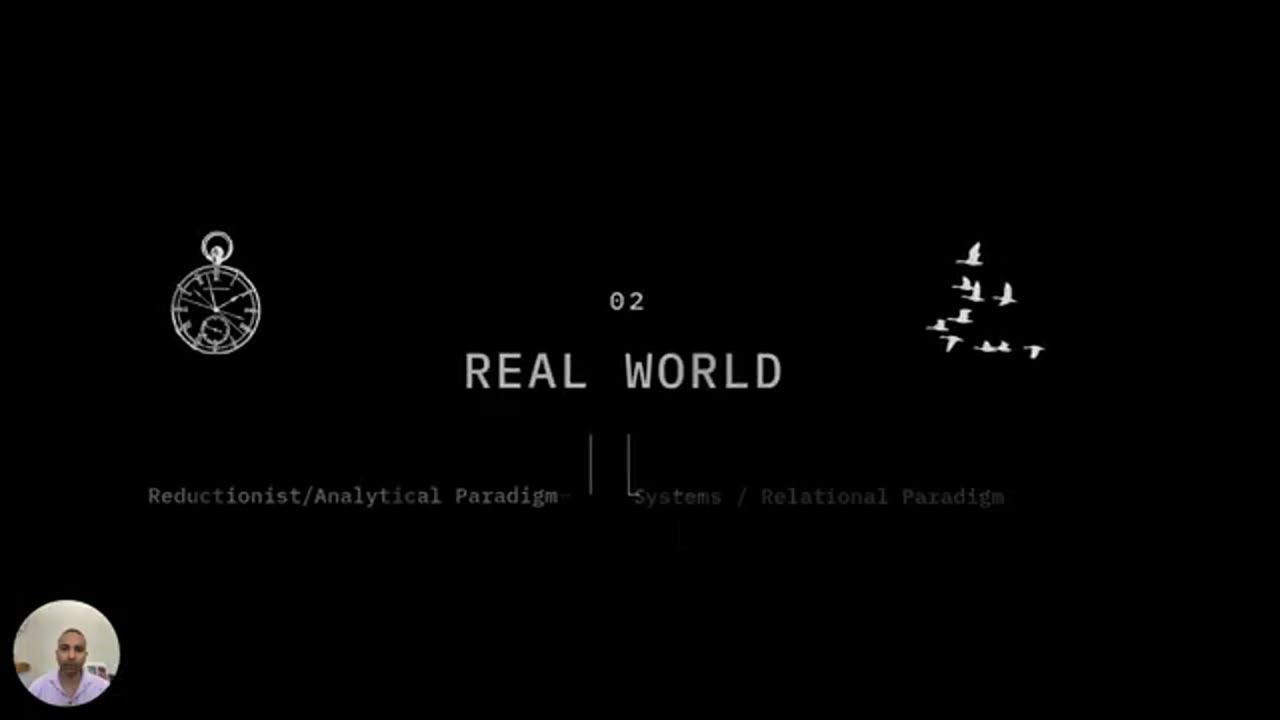 Slide 02 Real World: chiếc đồng hồ, đàn chim và hai paradigm