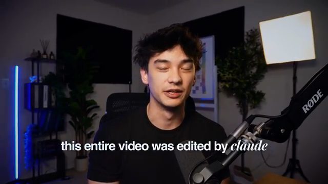 Jason Cooperson nói trước camera, chữ trên hình: this entire video was edited by claude