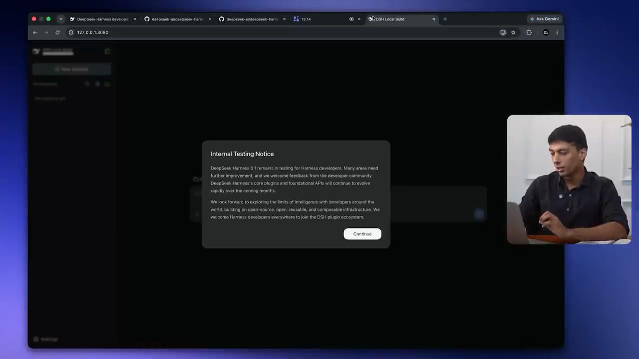 Thông báo Internal Testing Notice của DeepSeek Harness 0.1