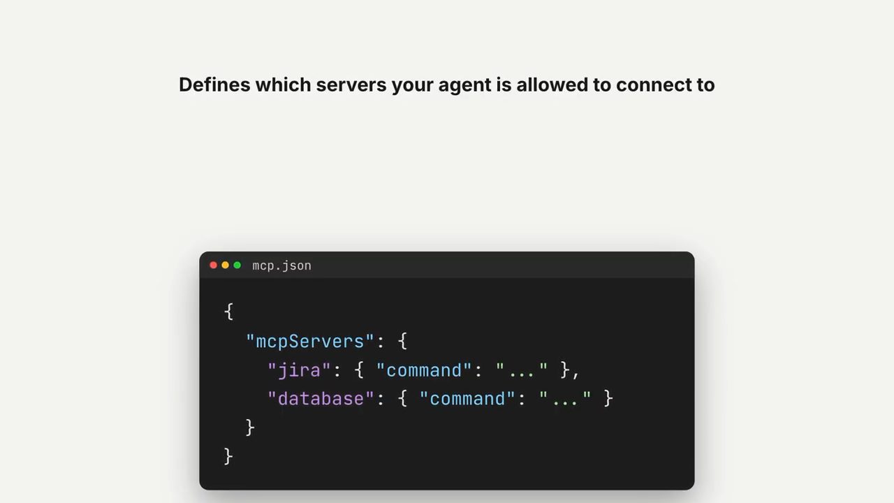 Slide mcp.json với hai server jira và database