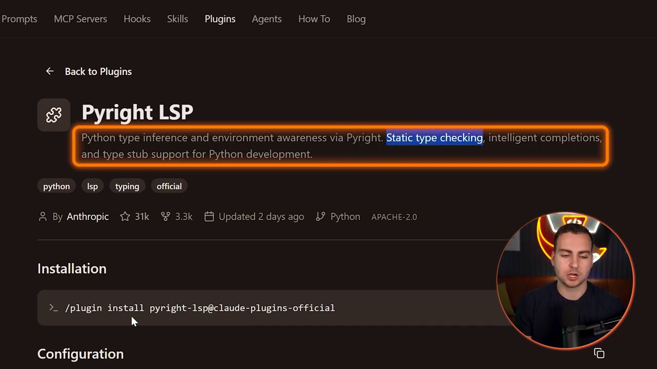 Trang Pyright LSP: mô tả, tag python lsp typing official, lệnh cài đặt