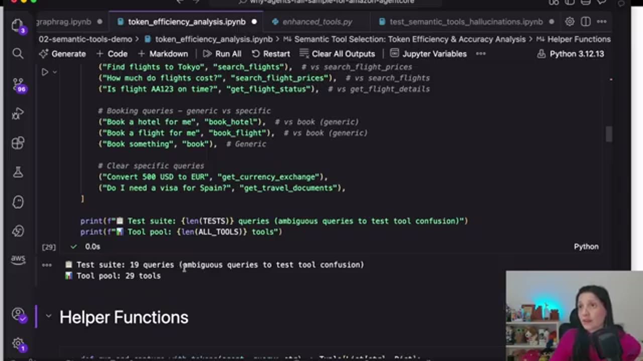 Danh sách query test gồm query mơ hồ có chủ đích và query rõ ràng, kèm tool kỳ vọng
