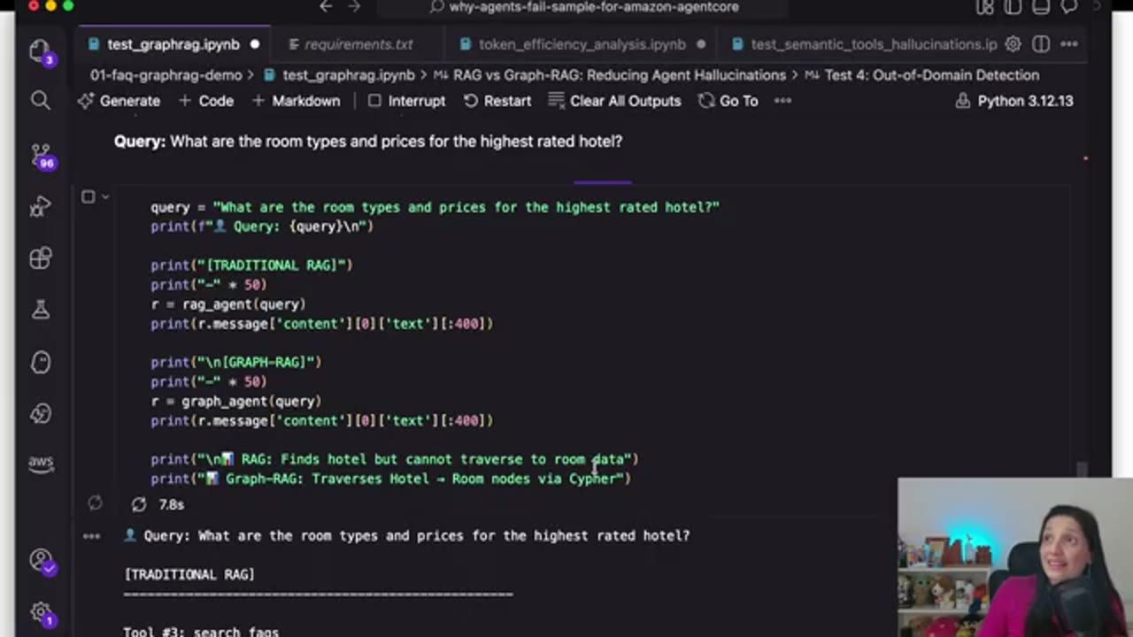 Test multi-hop: query room types and prices for the highest rated hotel, so RAG với Graph-RAG