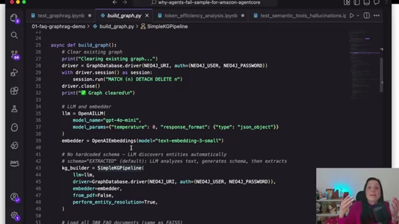 build_graph.py: xoá graph cũ, dùng OpenAILLM và OpenAIEmbeddings, dựng SimpleKGPipeline