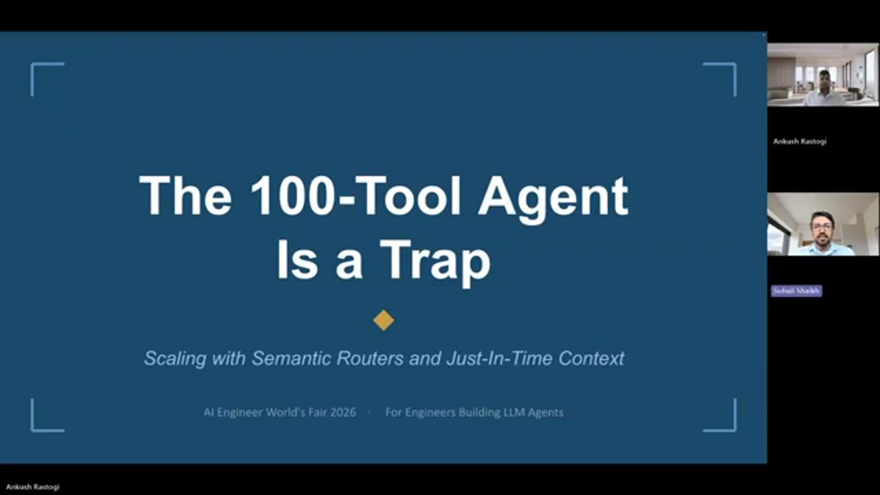Slide tiêu đề The 100-Tool Agent Is a Trap