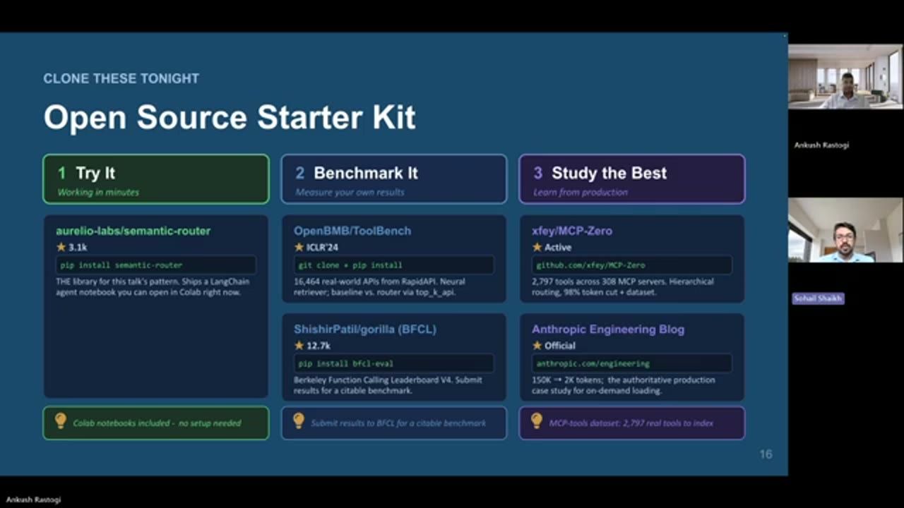 Slide Open Source Starter Kit với ba cột Try It, Benchmark It, Study the Best