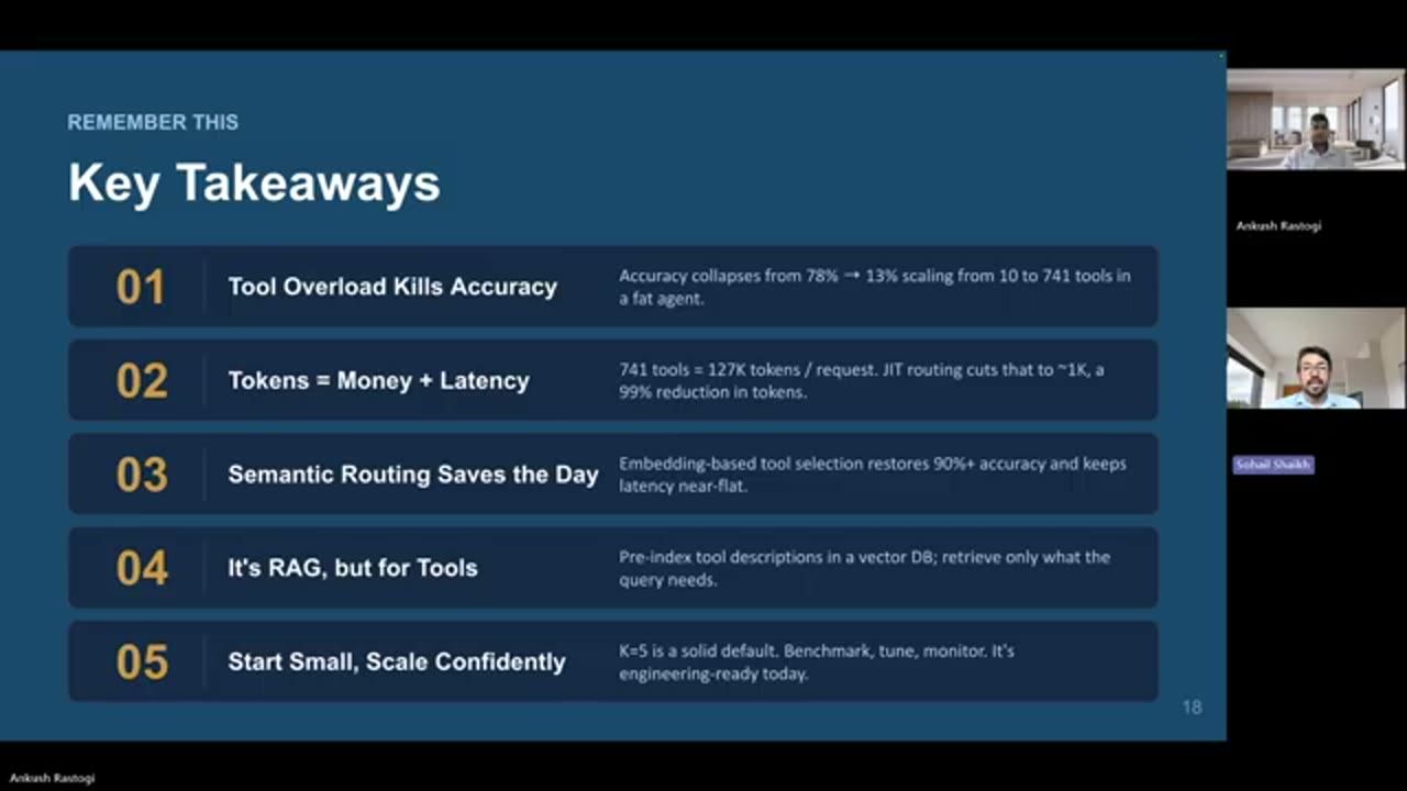 Slide Key Takeaways với năm điểm