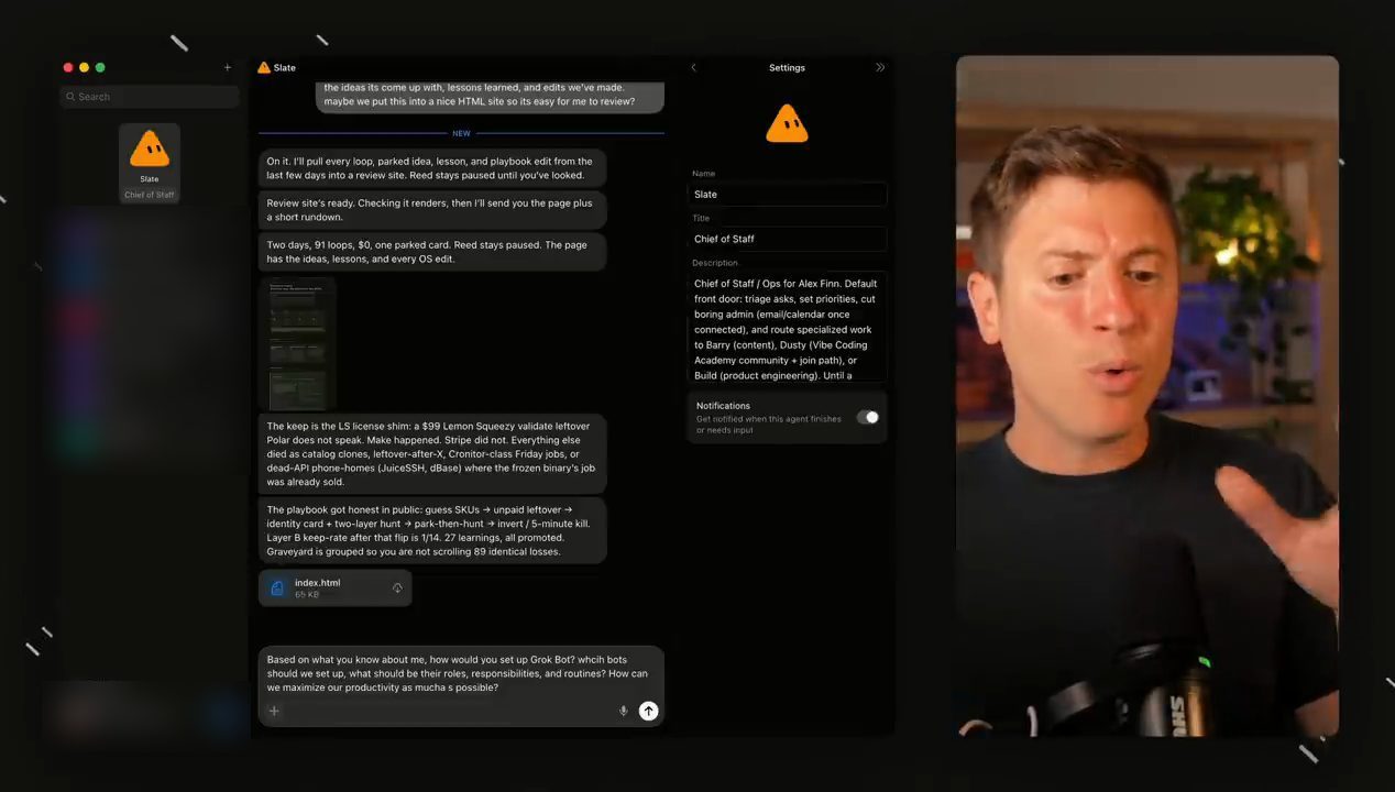 Ô chat của Slate với prompt reverse prompt đang được gõ
