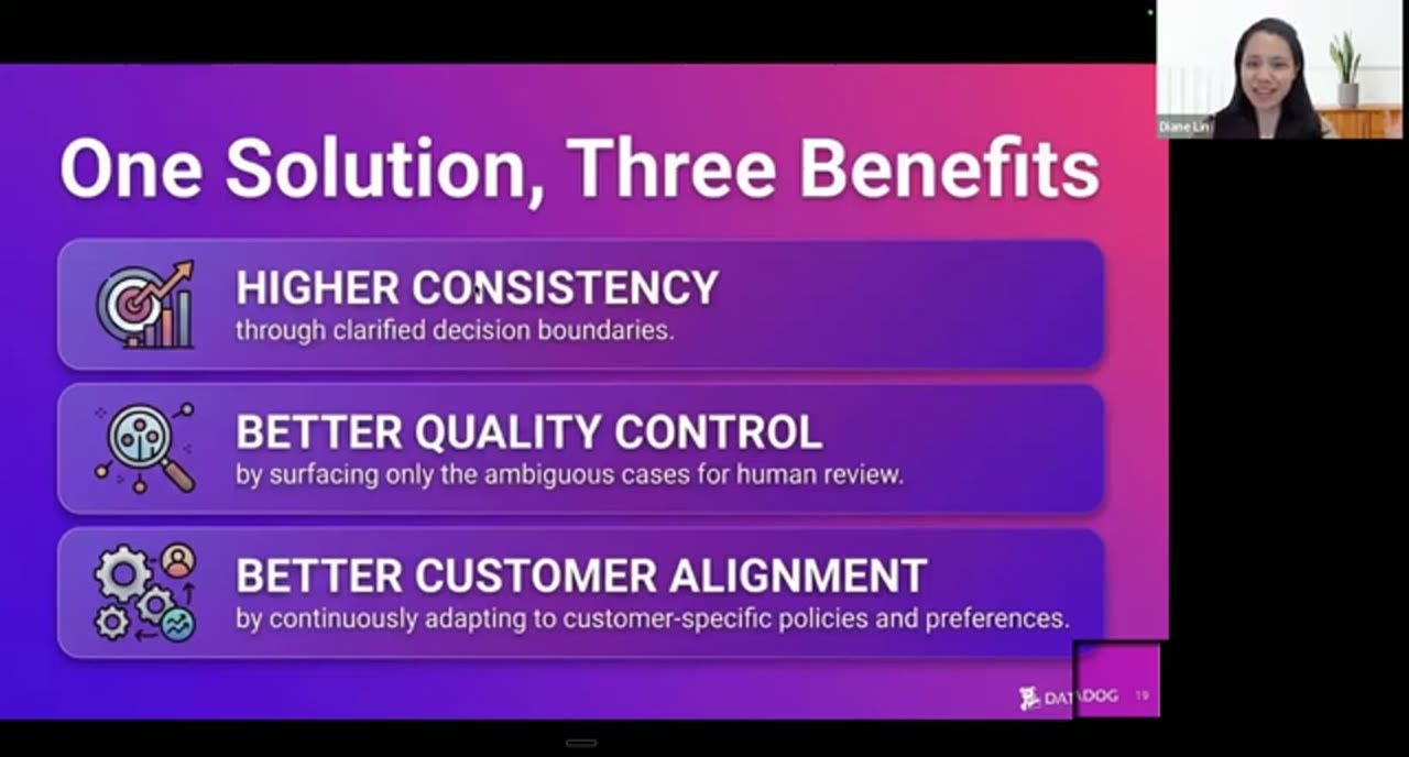 Slide One Solution, Three Benefits với ba thẻ