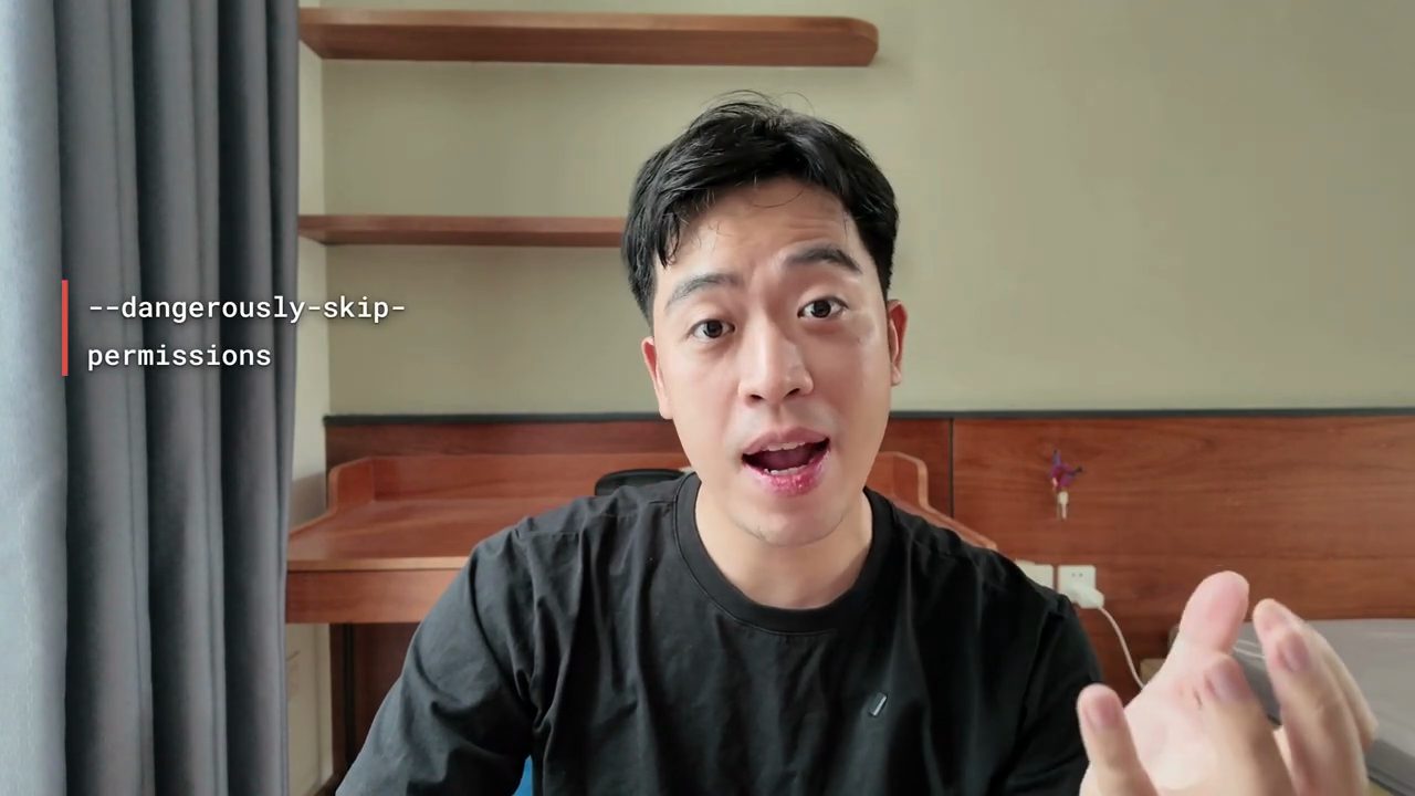 Thanh Trần nói về cờ --dangerously-skip-permissions hiện ở góc trái