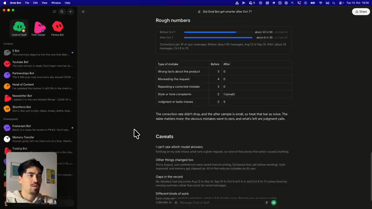 Phần Rough numbers và Caveats trong báo cáo của bot