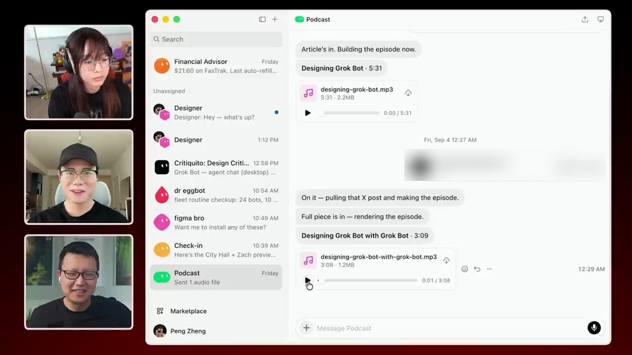 Chat với bot Podcast: hai tập audio được tạo từ một bài viết và một bài đăng trên X