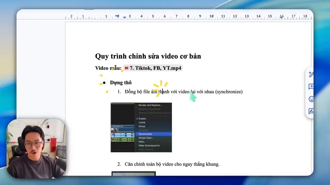 Tài liệu Quy trình chỉnh sửa video cơ bản trên Google Docs